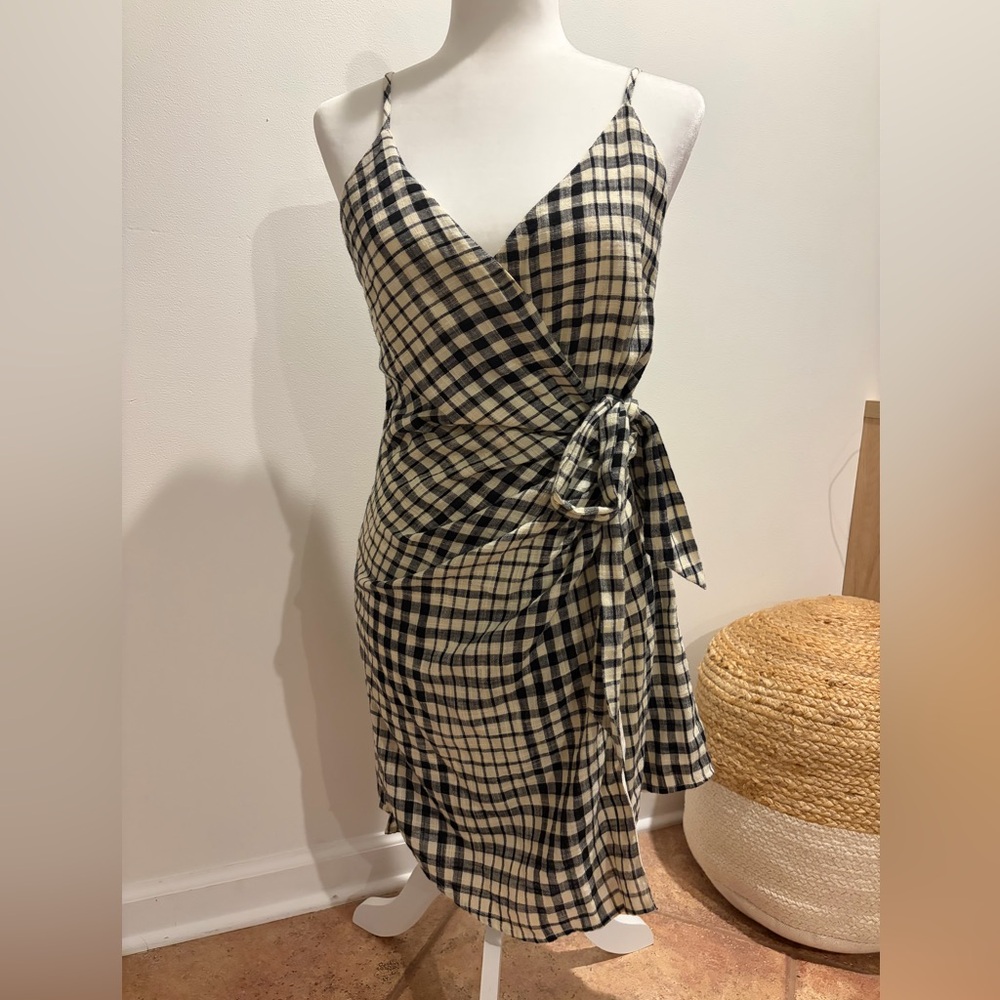 Free People Nodia Wrap Mini Dress Size Small  Tie Waist - Picture 4 of 7